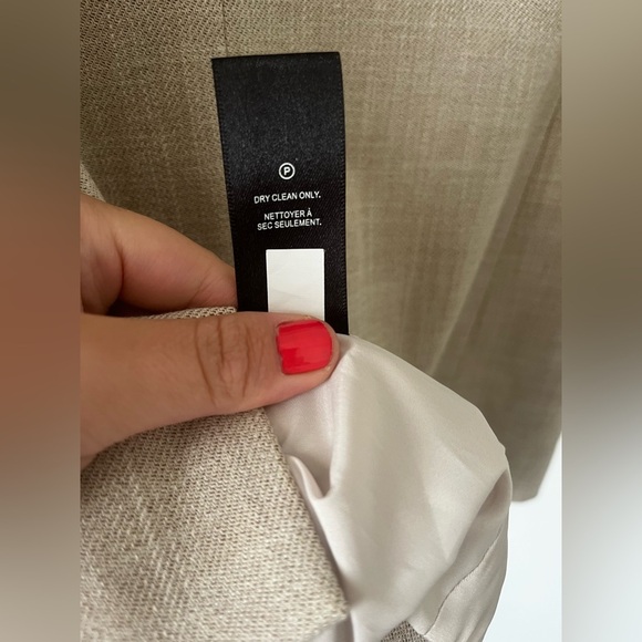 RW&CO Oatmeal Double-Breasted Blazer Size 6 Work Jacket Office Wear Quiet Luxury - Picture 10 of 13